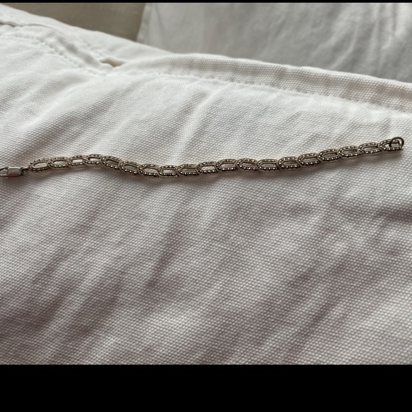 Judith Jack Silver Marcasite Oval Link Bracelet 6.5” - Picture 2 of 6